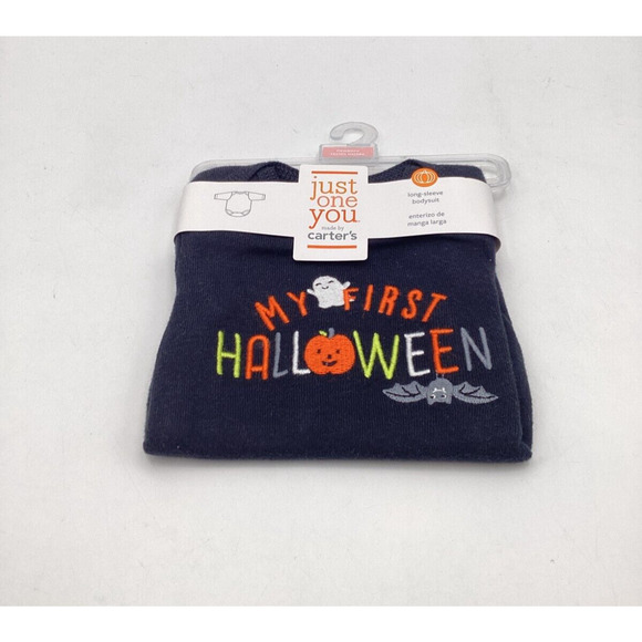 Carter’s Just One You Black My First Halloween Long Sleeve Bodysuit. NEWBORN NEW - Picture 1 of 1